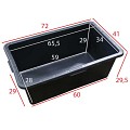 Rechthoek kuip 65 liter l.72 x b.51 x h.27 cm ~