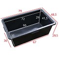 Rechthoek kuip 90 liter l.79 x b.48 x h.30 cm ~