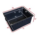 Rechthoek kuip 150 liter l.80 x b.63 x h.38 cm ~