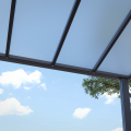 Verasol Smartline veranda Polycarbonaat Helder, 5540Bx2500D mm, 3 staanders, Antraciet struct ~