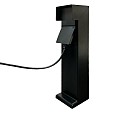 Tuinpaal - pro+ Vlondermontage met kabeldoos, afdekkap en installatiedraad zwart