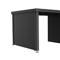 Zijwand voor Zijdak voor berging Neo Gr. 3A/3B/3C/3D donkergrijs-metallic ~
