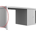 Zijwand voor Zijdak voor berging Neo Gr. 2A/2B/2C/2D zilver-metallic ~