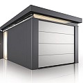 Sektionaal roldeur zonder elektrische aandrijving zilver ~