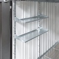 Schappenset MiniGarage L, 2 staalplaten (77 x26,8 cm) en 2 schapstaanders ~