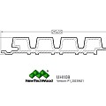 NTW wand Castellation Pro35 3,3x21,5x390 cm. UH108 Silver Gray (wb 185 mm.) ~