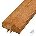 Bangkirai afdekprofiel 32x68x1800mm (tbv dubbel rabat, sponning 7mm) bc ~