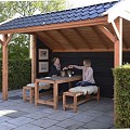 Douglasvision kapschuur Comfort 600x250 cm. onbehandeld. ~