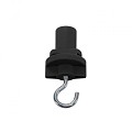 3F-adapter met haak voor S-TRACK 3F-rail zwart ~