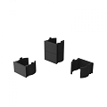 Boston plastic wedges 15 mm. RAL9005 66 st. ~