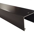 Aluminium afdekkap met sponning (5.1 cm) 4.5x6.1x179.5 cm zwart RAL 9005 ~