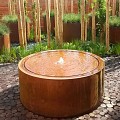 CorTen watertafel Ø 100x40 cm. (3 mm.) ~