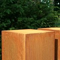 Corten U-sokkel (LxBxH) 50x50x80 cm. (2 mm.) ~