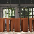 Corten U-sokkel (LxBxH) 50x50x80 cm. (2 mm.) ~
