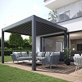 Pergola 4x3 kwartsgrijs / zilver-met ~