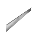 Stalen kantopsluiting (verzinkt) met gezette rand 230x15 cm. (2 mm.) ~