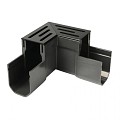 Luxury Drain hoekstuk zwart ~