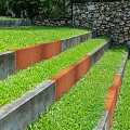 Corten overzetprofiel gelijkzijdig 230x5x10,4 cm. (2 mm.) ~