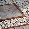 Corten overzetprofiel gelijkzijdig 230x5x20,4 cm. (2 mm.) ~