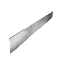 Stalen kantopsluiting (verzinkt) met geplette rand 230x20 cm. (2 mm.) ~