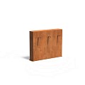 CorTen vrijstaande vijvermuur (LxBxH) 120x25x100 cm. (2 mm.) ~