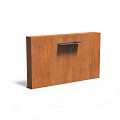 CorTen vrijstaande vijvermuur (LxBxH) 200x25x120 cm. (2 mm.) ~