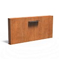 CorTen vrijstaande vijvermuur (LxBxH) 250x25x120 cm. (2 mm.) ~