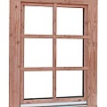 Douglas draai-kiepraam Prestige met dubbelglas, 84,4x120,4 cm, onbehandeld. ~
