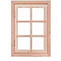 Douglas 6-ruits uitzetraam, 89,8x70,3 cm, onbehandeld. ~