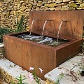 CorTen vaste vijvermuur (LxBxH) 300x25x60 cm. (2 mm.) ~