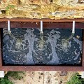 CorTen vaste vijvermuur (LxBxH) 300x25x60 cm. (2 mm.) ~