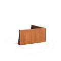 CorTen keerwand 50 cm. buitenhoek 100 cm. (3 mm.) ~