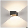 LOGS WALL antraciet 1xLED 3000K ~