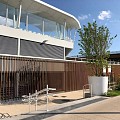WEO Brise soleil Teak E-klasse 42x90 mm. L390 cm. ~