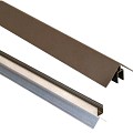WEO Alu klikprofiel 50x50 mm. L=300 cm. Teak (RAL8024) ~