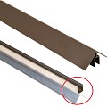 WEO Alu klikprofiel 35x41 mm. L=300 cm. (aluminium onbehandeld) ~