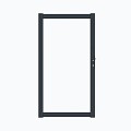 Boston alu vulbaar poortframe 120x183 cm. RAL9005 incl. insteekslot ~
