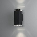 Pollux 230V wandarmatuur twinspot flush 23.5cm single strip, GU10, max 2x 7W ~