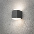 Monza PowerLED 230V wandarmatuur flush twin 10.5cm, 2x 6W ~