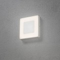 Carrara PowerLED 230V wandarmatuur flush square 27cm remote control, vand.bestendig glas,1x 25W ~