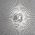 Monza PowerLED 230V wandarmatuur flush rond 15cm, 1x 5W ~