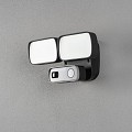 PowerLED App controlled Smartlight Twin Floodlight camera 230V/2x 12W/5000K 28.3x13cm met instelbare stralingshoek en bewegingsmelder ~
