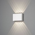 Chieri PowerLED 230V wandarmatuur flush double four 11x17cm, 2x 3W ~