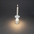 Nantes draadloze USB oplaadbare kandelaar 8.5x12.5cm, incl dockingstation, USB laadkabel, keuze uit 2200K/2700K, dimbaar ~