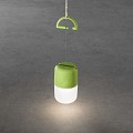 Assisi LED solar tafel/hanglamp oplaadbare 1.2V Li-ion batterij 19.5cm, Limegroen, 3 dimstanden, 3x 0.33W, schemerschakelaar, USB kabel ~