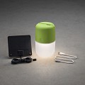 Assisi LED solar tafel/hanglamp oplaadbare 1.2V Li-ion batterij 19.5cm, Limegroen, 3 dimstanden, 3x 0.33W, schemerschakelaar, USB kabel ~
