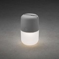 Assisi LED solar tafel/hanglamp oplaadbare 1.2V Li-ion batterij 19.5cm, grijs, 3 dimstanden, 3x 0.33W, schemerschakelaar, USB kabel ~