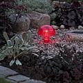 Assisi LED Solar paddestoel op tuinspies 27.5cm, rood, 1x 0.06W, schemerschakelaar, op batterij ~