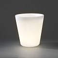 Assisi LED 12V Flowerpot 40cm, opaal kunststof, 15x 0.08W, diepte 22cm, diameter 34cm ~