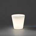 Assisi LED 12V Flowerpot 28cm, opaal kunststof, 15x 0.08W,diepte 15cm, diameter 25cm ~